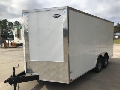 Quality Cargo 8.5x16 TA Trailer - White, Ramp, Side Door, D-Rings, 5K Axles, One Piece Roof - Image 3