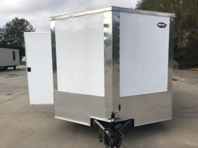 Quality Cargo 8.5x16 TA Trailer - White, Ramp, Side Door, D-Rings, 5K Axles, One Piece Roof - Image 15