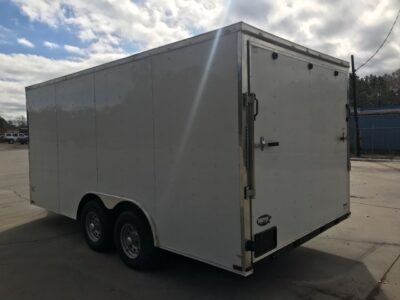 Quality Cargo 8.5x16 TA Trailer - White, Ramp, Side Door, D-Rings, 5K Axles, One Piece Roof - Image 7