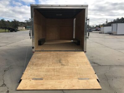 Quality Cargo 8.5x16 TA Trailer - White, Ramp, Side Door, D-Rings, 5K Axles, One Piece Roof - Image 8