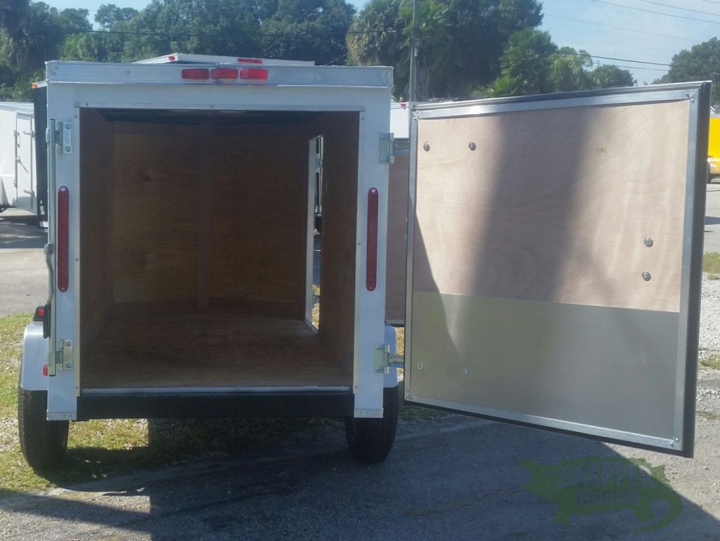 South Georgia Cargo 4×8 SA Trailer – White, Single Door, Side Door, and ...