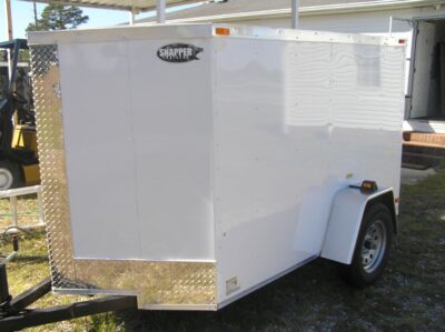 South Georgia Cargo 5x8 SA Trailer - White, Ramp - Image 2