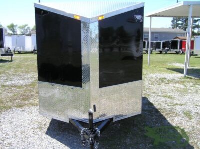 South Georgia Cargo 6x10 SA Trailer - Black, Ramp, Side Door, Slant V-Nose - Image 7