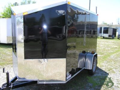 South Georgia Cargo 6x10 SA Trailer - Black, Ramp, Side Door, Slant V-Nose - Image 6