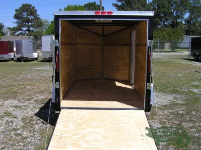 South Georgia Cargo 6x10 SA Trailer - Black, Ramp, Side Door, Slant V-Nose - Image 12