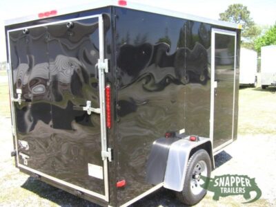 South Georgia Cargo 6x10 SA Trailer - Black, Ramp, Side Door, Slant V-Nose - Image 11