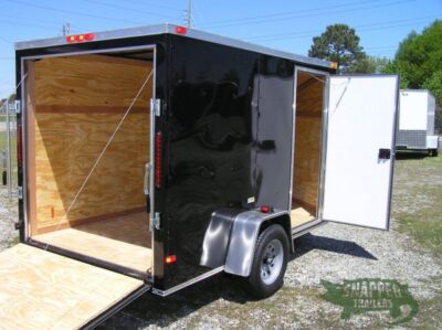 South Georgia Cargo 6x10 SA Trailer - Black, Ramp, Side Door, Slant V-Nose - Image 10