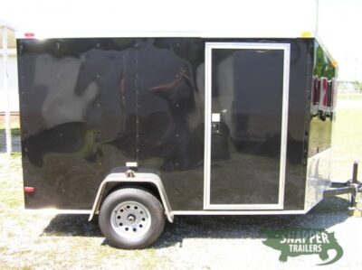 South Georgia Cargo 6x10 SA Trailer - Black, Ramp, Side Door, Slant V-Nose - Image 9