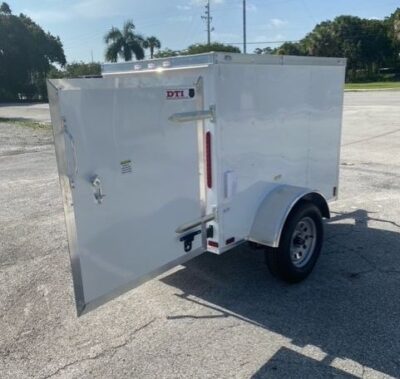 Douglas Trailers 4x6 SA Trailer - White, Rear Swing Door - Image 7