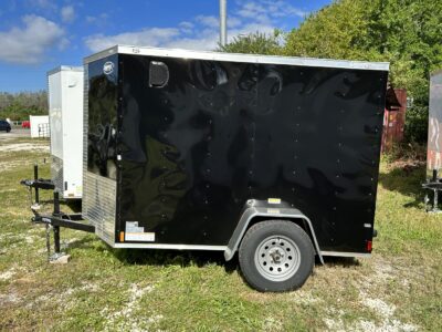 Douglas Trailers 5x8 SA Trailer - Black, Ramp - Image 3