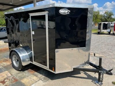 Douglas Trailers 5x8 SA Trailer - Black, Ramp, Side Door - Image 12