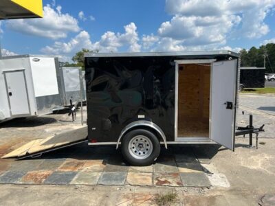 Douglas Trailers 5x8 SA Trailer - Black, Ramp, Side Door - Image 10