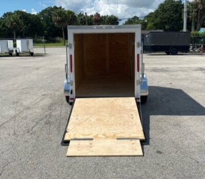 Douglas Trailers 5x8 SA Trailer - White, Ramp, Side Door - Image 5