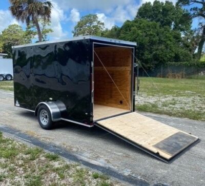 Douglas Trailers 6x14 SA Trailer - Black, Ramp, Side Door - Image 6