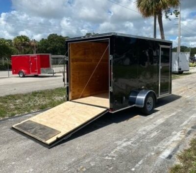 Douglas Trailers 6x14 SA Trailer - Black, Ramp, Side Door - Image 7