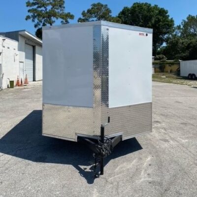 Douglas Trailers 7x12 TA Trailer - White, Ramp, Side Door - Image 10