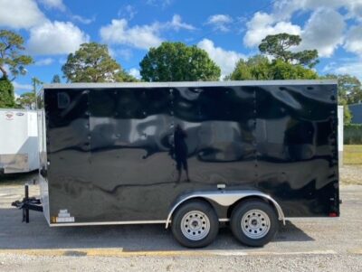 Douglas Trailers 7x14 TA Trailer - Black, Ramp, Side Door - Image 3