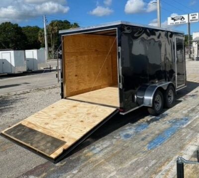 Douglas Trailers 7x14 TA Trailer - Black, Ramp, Side Door - Image 7