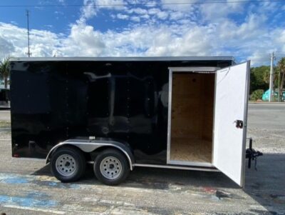 Douglas Trailers 7x14 TA Trailer - Black, Ramp, Side Door - Image 9