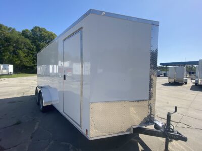 Douglas Trailers 7x14 TA Trailer - White, Ramp, Side Door - Image 10