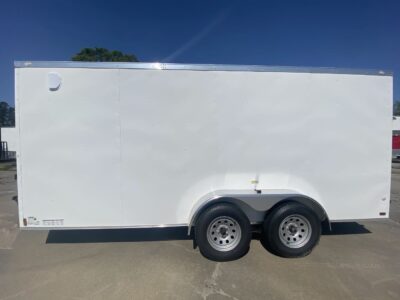 Douglas Trailers 7x14 TA Trailer - White, Ramp, Side Door - Image 3