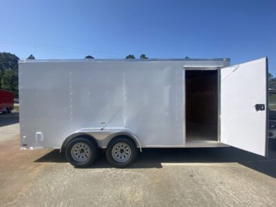 Douglas Trailers 7x14 TA Trailer - White, Ramp, Side Door - Image 8