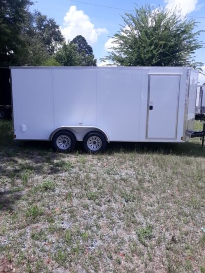 Douglas Trailers  7x16TA2L - White .080 Poly, DD, RV, +3 Height