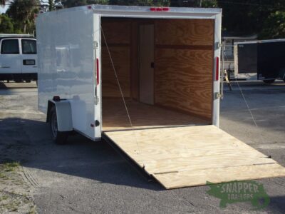 South Georgia Cargo 7x12 SA Trailer - White, Ramp, Side Door - Image 4