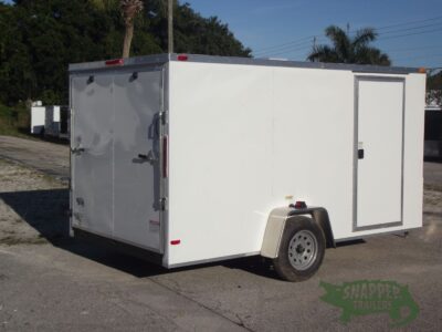 South Georgia Cargo 7x12 SA Trailer - White, Ramp, Side Door - Image 9