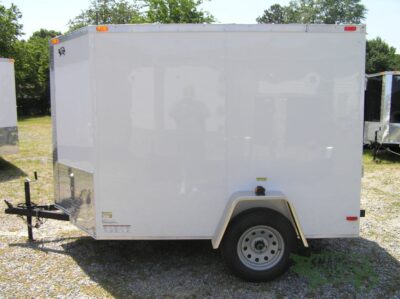 South Georgia Cargo 6x8 SA Trailer - White, Ramp, Side Door, D-Rings - Image 5