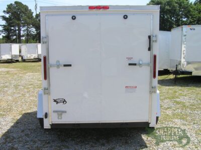 South Georgia Cargo 6x8 SA Trailer - White, Ramp, Side Door, D-Rings - Image 4