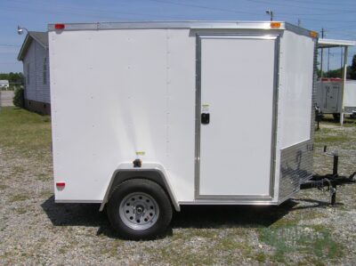 South Georgia Cargo 6x8 SA Trailer - White, Ramp, Side Door, D-Rings - Image 9