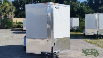 South Georgia Cargo 6x12 SA Trailer - White, Double Doors, Side Door - Image 13