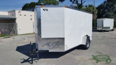 South Georgia Cargo 6x12 SA Trailer - White, Double Doors, Side Door - Image 2