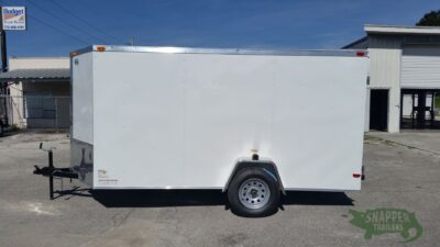 South Georgia Cargo 6x12 SA Trailer - White, Double Doors, Side Door - Image 3