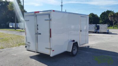 South Georgia Cargo 6x12 SA Trailer - White, Double Doors, Side Door - Image 9