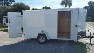 South Georgia Cargo 6x12 SA Trailer - White, Double Doors, Side Door - Image 10