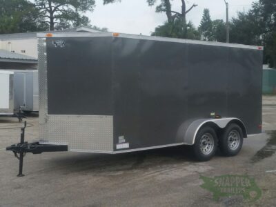 South Georgia Cargo 7x14 TA Trailer - Charcoal Grey, Ramp, Side Door - Image 2