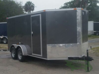 South Georgia Cargo 7x14 TA Trailer - Charcoal Grey, Ramp, Side Door - Image 13