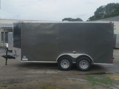 South Georgia Cargo 7x14 TA Trailer - Charcoal Grey, Ramp, Side Door - Image 3