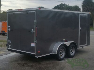 South Georgia Cargo 7x14 TA Trailer - Charcoal Grey, Ramp, Side Door - Image 9