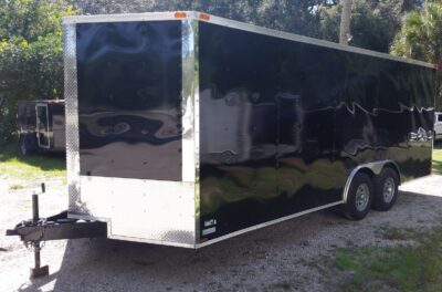 Quality Cargo 8.5x20 TA Trailer - Black, Ramp, Side Door, D-Rings, 5K Axles, and Radials - Image 2