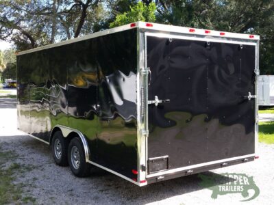 Quality Cargo 8.5x20 TA Trailer - Black, Ramp, Side Door, D-Rings, 5K Axles, and Radials - Image 4