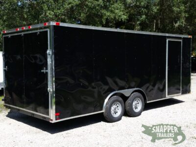 Quality Cargo 8.5x20 TA Trailer - Black, Ramp, Side Door, D-Rings, 5K Axles, and Radials - Image 8