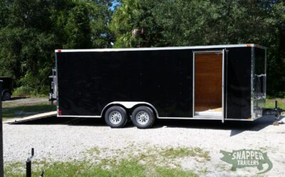 Quality Cargo 8.5x20 TA Trailer - Black, Ramp, Side Door, D-Rings, 5K Axles, and Radials - Image 9