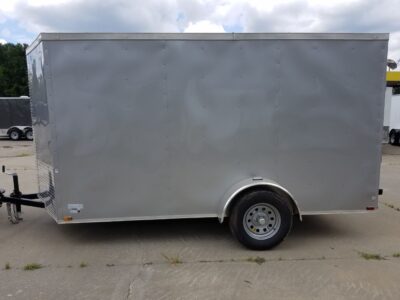 Quality Cargo 6x12 SA Trailer - Silver Frost, Ramp, Side Door, Extra Height - Image 4