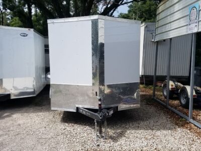 Quality Cargo 7x12 TA Trailer - White, Barn Doors, Side Door, Extra Height - Image 11