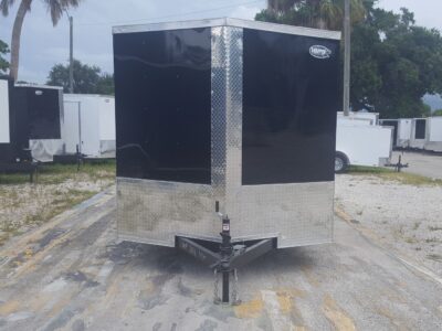 Quality Cargo 7x14 TA Trailer - Black, Barn Doors, Side Door, Extra Height - Image 12