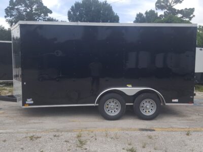 Quality Cargo 7x14 TA Trailer - Black, Barn Doors, Side Door, Extra Height - Image 3