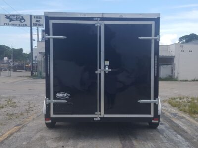 Quality Cargo 7x14 TA Trailer - Black, Barn Doors, Side Door, Extra Height - Image 5